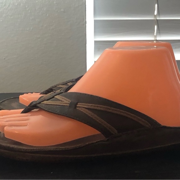 Olukai Ohana Men’s Brown Java Thong flip flops Beach Sandals Size 8 - Picture 4 of 11